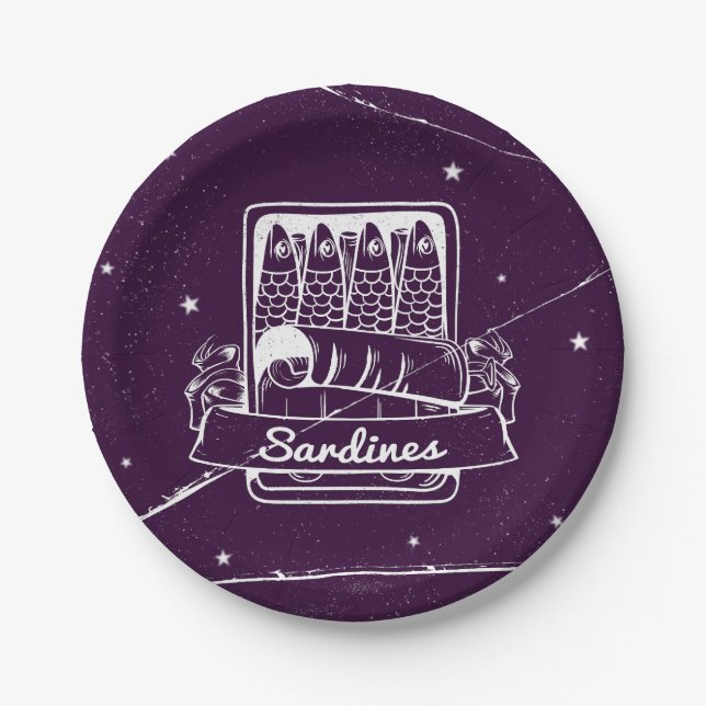 Plato De Papel Sardinas en lata con problemas (Anverso)