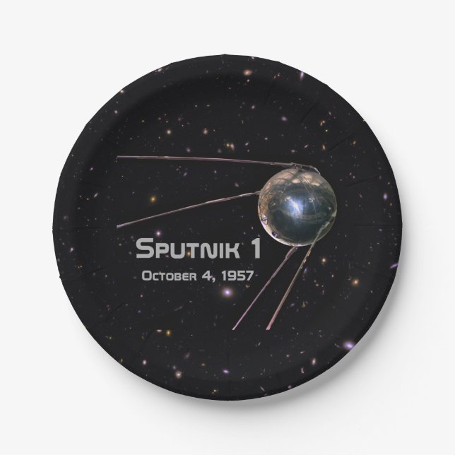 Plato De Papel Satélite Sputnik 1 (Anverso)