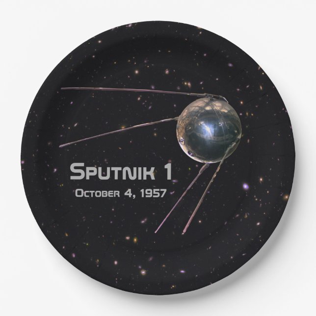 Plato De Papel Satélite Sputnik 1 (Anverso)