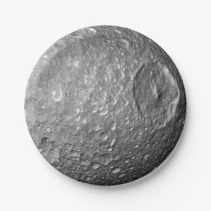 Plato De Papel Saturn Moon Mimas