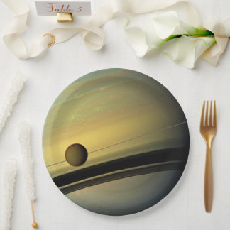 Plato De Papel Saturn Tableware from the Celestial Collection