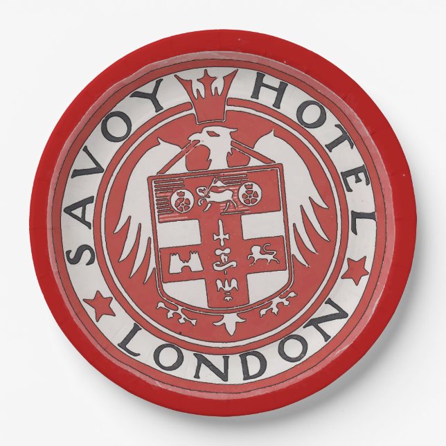 Plato De Papel Savoy Hotel London Paper Plates (Anverso)