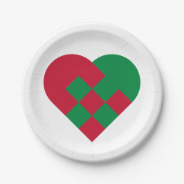 Plato De Papel Scandinavian Yule Hear - Christmas Holiday -