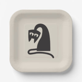 Plato De Papel Scary Cat
