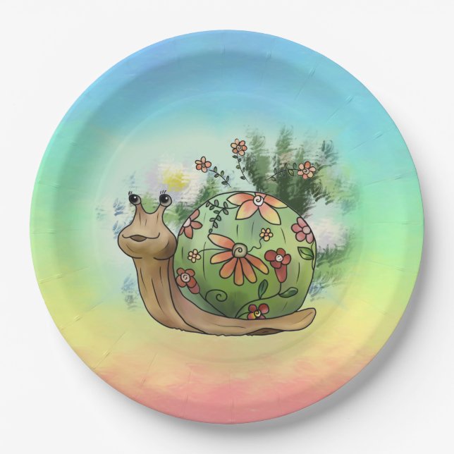 Plato De Papel Schnecke am Teich  (Anverso)