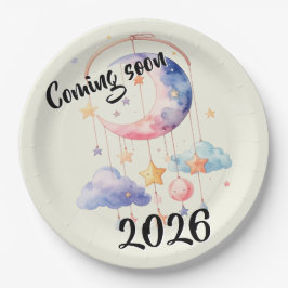 Plato De Papel Schwangerschaft baby 2026 Wolken mobile 