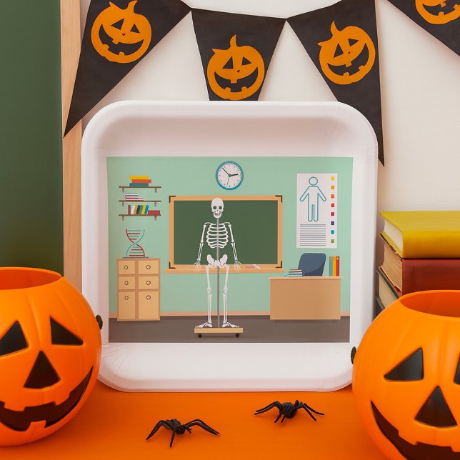 Plato De Papel Science Class Skeleton (Subido por el creador)