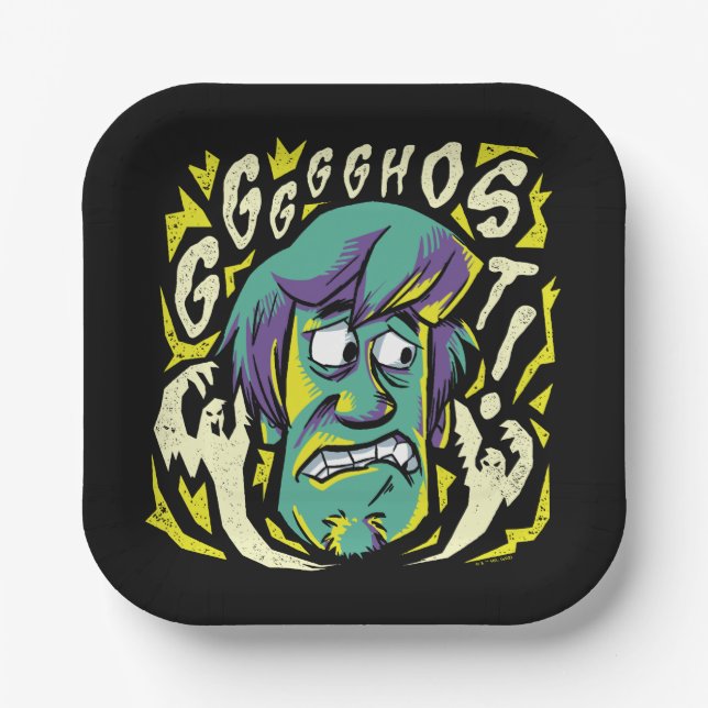 Plato De Papel Scooby-Doo | Asustado Shaggy (Anverso)