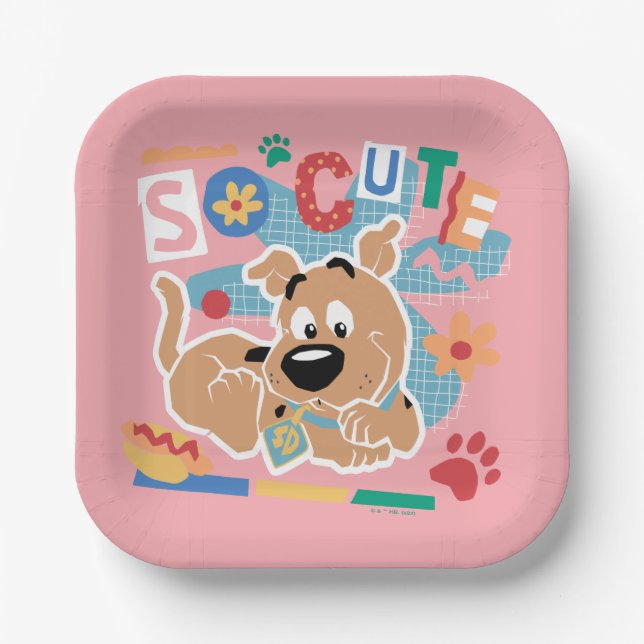 Plato De Papel Scooby-Doo | Baby Scooby-Doo So Cute (Anverso)