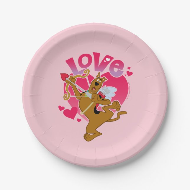 Plato De Papel Scooby-Doo Cupid - Amor (Anverso)