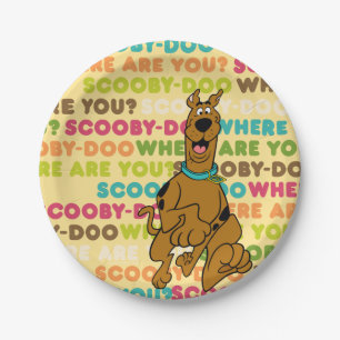 Plato De Papel Scooby-Doo Dirigiendo "¿Dónde Estás?"