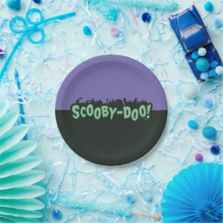 Plato De Papel ¡Scooby-Doo! Logotipo de silueta de monstruos