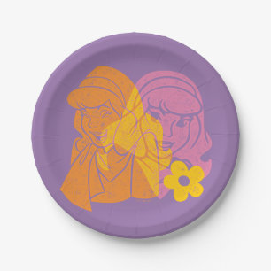 Plato De Papel Scooby-Doo Retrato de flores de Daphne
