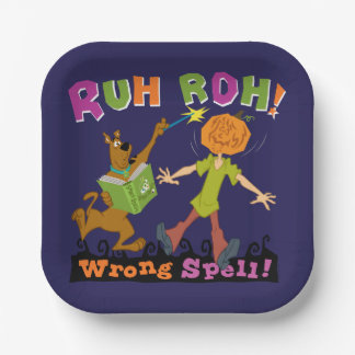 Plato De Papel Scooby-Doo ¡Ruh Roh! ¡El deletreo equivocado!