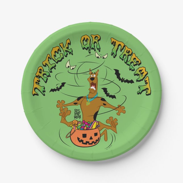 Plato De Papel Scooby-Doo | Trick of Treat (Anverso)