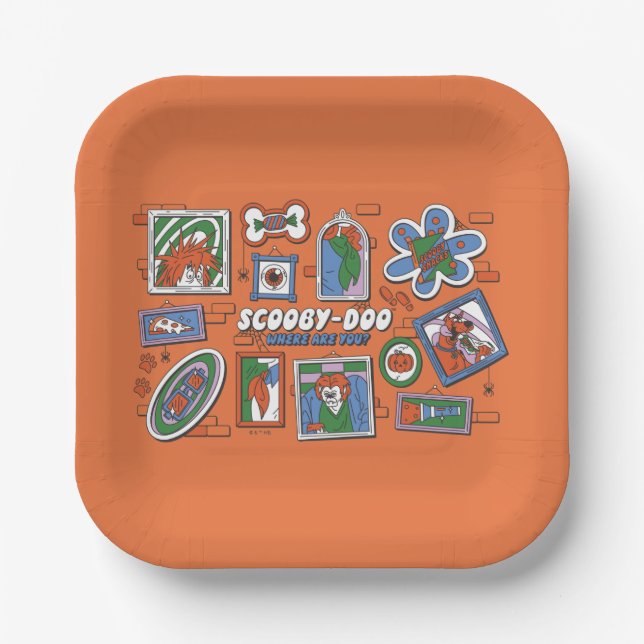 Plato De Papel Scooby-Doo Wall of Halloween Picture Frames (Anverso)