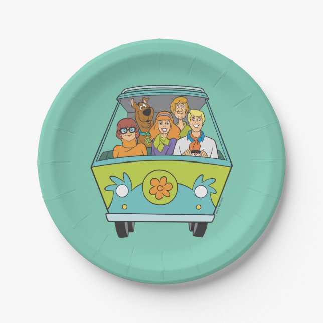 Plato De Papel Scooby-Doo y la máquina de misterio de pandillas (Anverso)