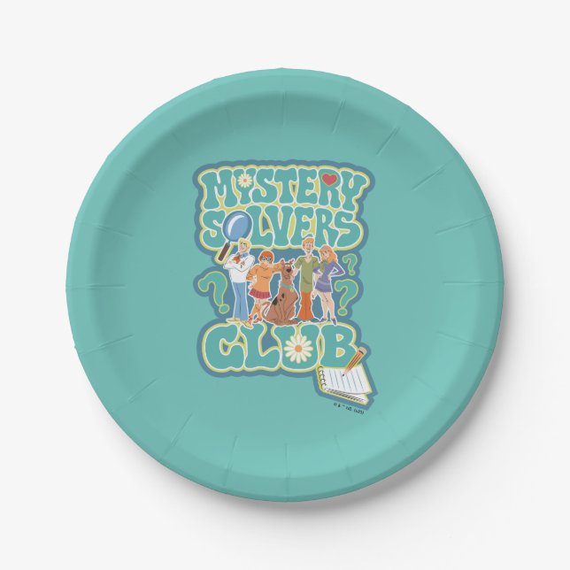 Plato De Papel Scooby-Doo y la pandilla "Mystery Solvers Club" (Anverso)
