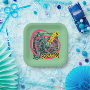 Plato De Papel Scooby-Doo Zoinks Punk Guitar Gráfico