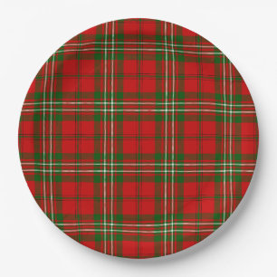 Plato De Papel Scott tartan red green plon