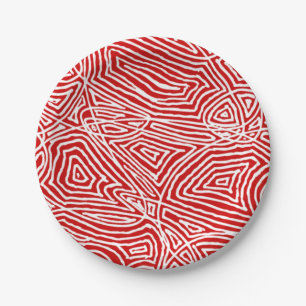 Plato De Papel Scribbleprints Red