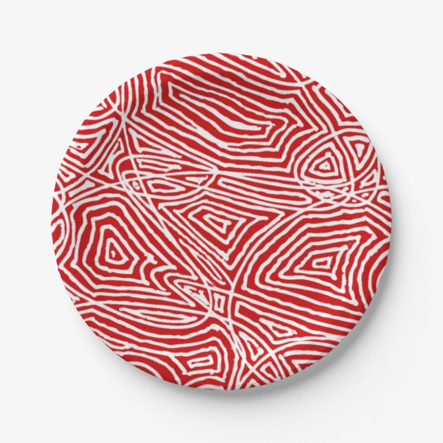 Plato De Papel Scribbleprints Red (Anverso)