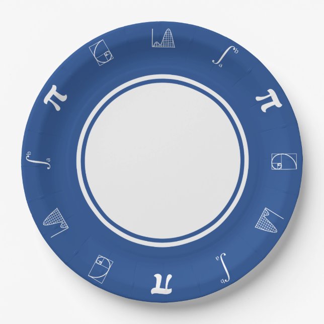 Plato De Papel Se añade a la placa de papel azul (Anverso)