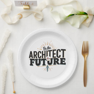 Plato De Papel Sé el Arquitecto de tu Futuro