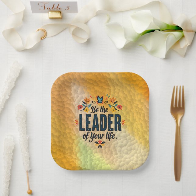 Plato De Papel Sé el líder de tu vida (Boda)