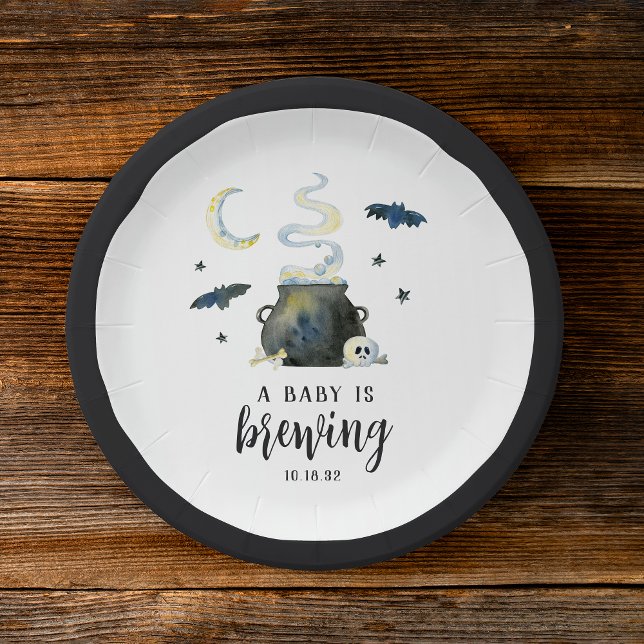 Plato De Papel Se está preparando un bebé | Cute Halloween Baby S (Subido por el creador)