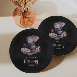 Plato De Papel Se está preparando un bebé | Cute Halloween Baby S