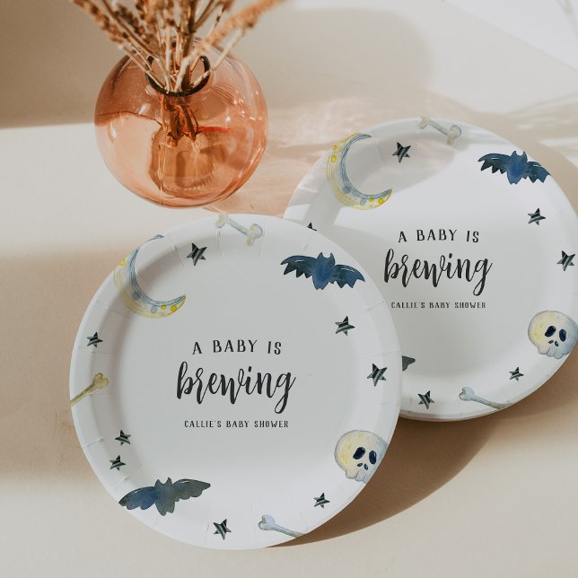 Plato De Papel Se está preparando un bebé | Papel de Baby Shower  (Subido por el creador)