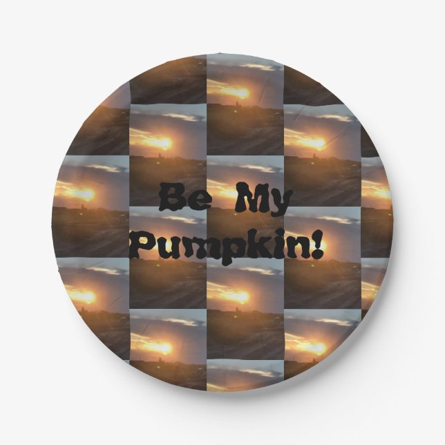 Plato De Papel ¡Sé Mi Calabaza! (Anverso)