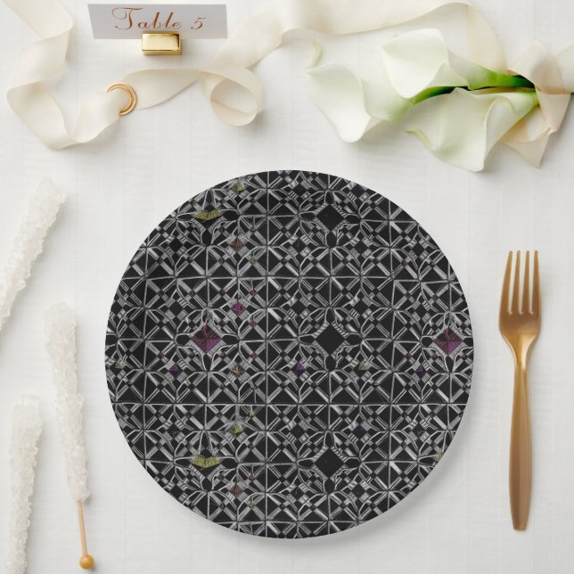 Plato De Papel Se unió a la placa de papel de la encrucijada (Boda)