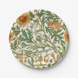 Plato De Papel Seamless Arts and Crafts style repeating pattern