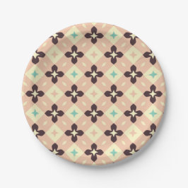 Plato De Papel Seamless geometric floral  pattern