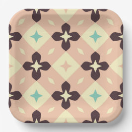 Plato De Papel Seamless geometric floral  pattern