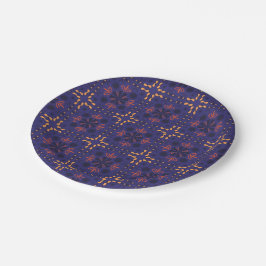 Plato De Papel Seamless geometric pattern with orange and red 