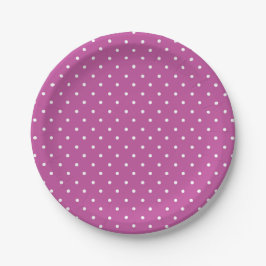 Plato De Papel Seamless magenta background polka dot pattern