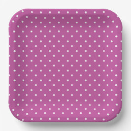 Plato De Papel Seamless magenta background polka dot pattern