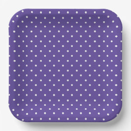 Plato De Papel Seamless  medium purple polka dot pattern