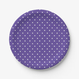 Plato De Papel Seamless  medium purple polka dot pattern