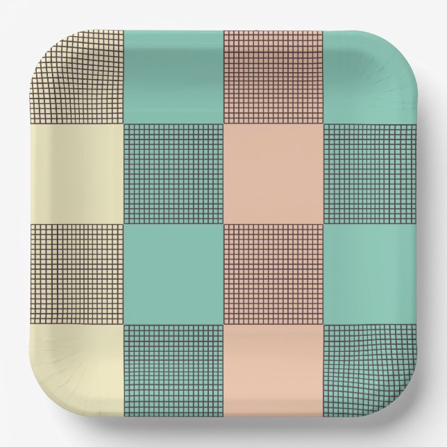Plato De Papel Seamless plaid pattern   (Anverso)