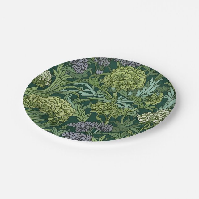 Plato De Papel Seamless William Morris style floral pattern (Angular)