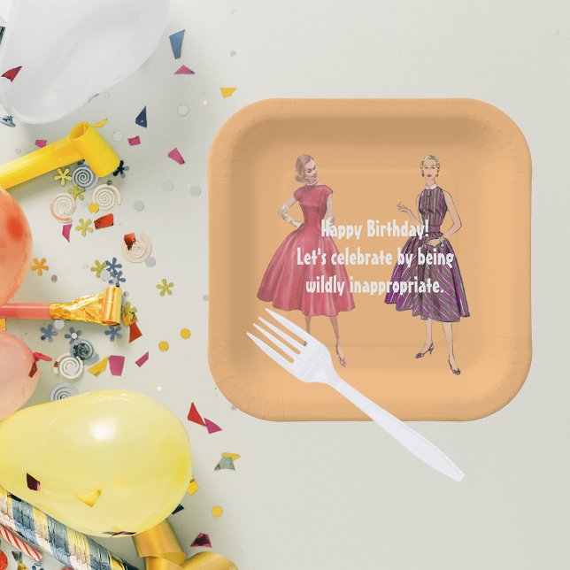 Plato De Papel Seamos Inapropiados, Graciosa Plaza De Cumpleaños  (Subido por el creador)