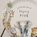 Plato De Papel Seamos salvajes | Fiesta de cumpleaños para niños<br><div class="desc">¡Planear una fiesta de cumpleaños para tu chico amante de los animales acaba de ser mucho más fácil! Nuestros elegantes diseños de placas de papel fiesta ofrecen una amplia gama de animales de safari y textos modernos de plantilla, ofreciendo una manera divertida y única de reunir a familiares y amigos....</div>