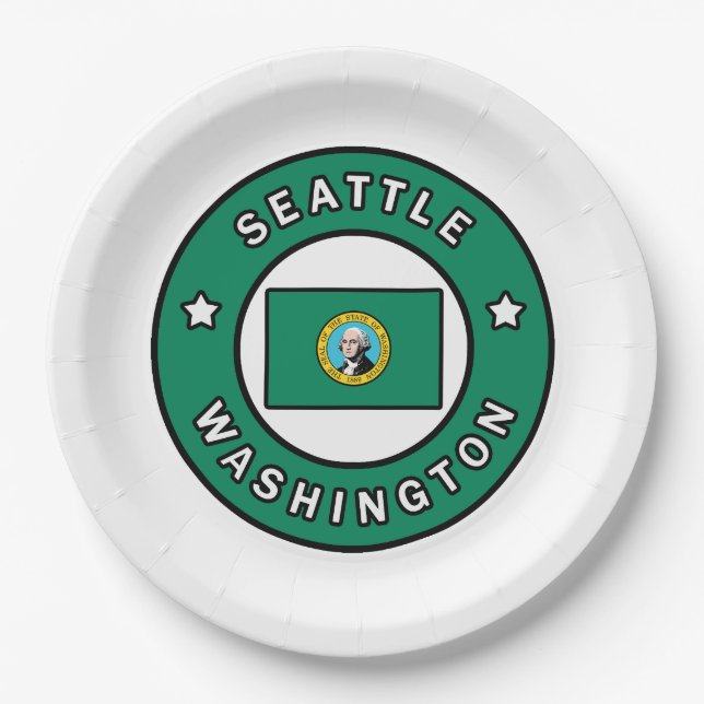 Plato De Papel Seattle Washington (Anverso)