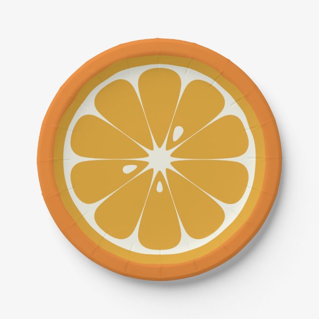 Plato De Papel Sector Naranja (Anverso)
