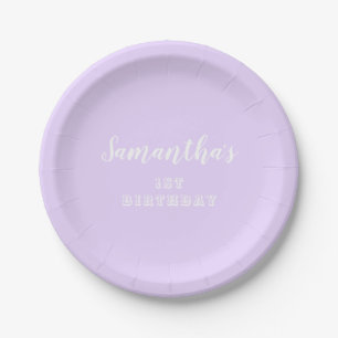 Plato De Papel Secuencia de comandos de primer cumpleaños de Pas