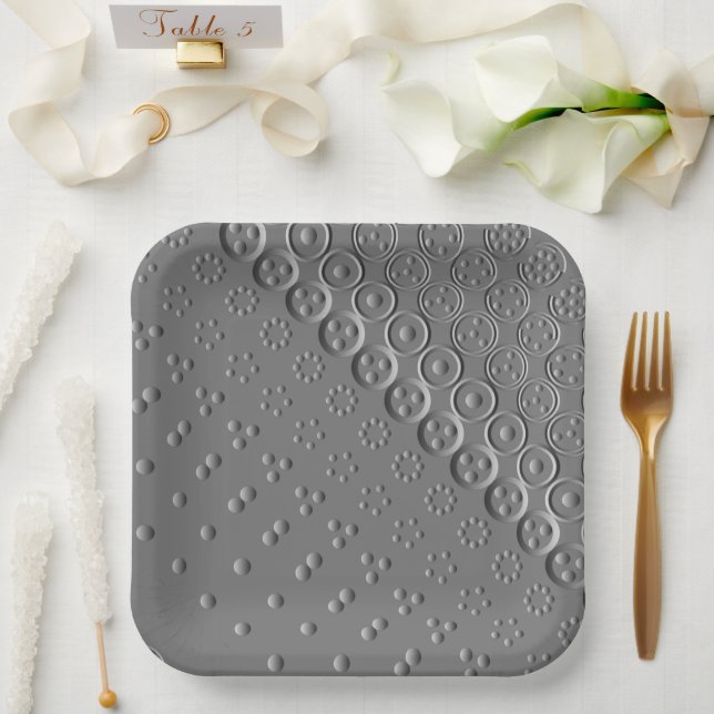 Plato De Papel Secuencia Fibonacci Centesimal 12Digit de K Yoncic (Boda)